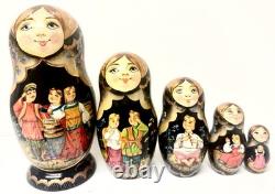 Alkota Russian Unique Collectible Nesting Doll Friends, 7H