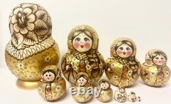 Alkota Russian Wooden Collectible Nesting Doll with Braid, 5.5H, Burning