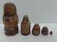 Antique Handmade Nesting Doll Set 5 Piece Japanese Look Maybe Russian