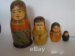 Antique Vintage RUSSIAN NESTING DOLLS