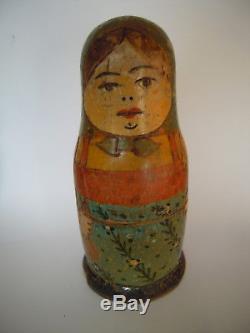 Antique Vintage RUSSIAN NESTING DOLLS