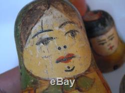 Antique Vintage RUSSIAN NESTING DOLLS