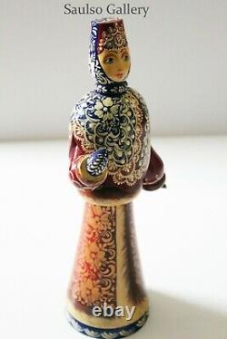 Antique rare Russian Matryoshka non nesting standing doll from prominent estate