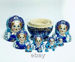 Art Nesting Doll 10pcs 5,6 Ukrainian Wood Matryoshka Personalized Gift Kids toy