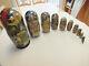 Artist Signed Russian Fairy Tales Matryoshka Stacking Nesting Dolls 12 Pieces