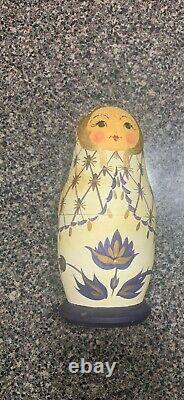 Authentic Collectible Hand Painted Russian Nesting Dolls (5 Total)