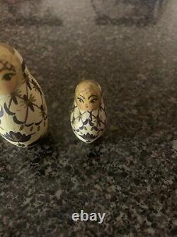 Authentic Collectible Hand Painted Russian Nesting Dolls (5 Total)