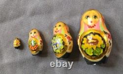 Authentic Russian Matryoshka Nesting Dolls Hand-Painted Full Set of 10