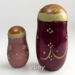 Authentic Russian Matryoshka Nesting Dolls Hand Painted Winter Festival Set 5