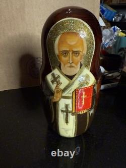 Authentic Russian Nesting Doll Set Signed 10 Pcs 2004
