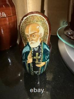 Authentic Russian Nesting Doll Set Signed 10 Pcs 2004
