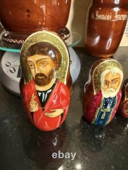 Authentic Russian Nesting Doll Set Signed 10 Pcs 2004