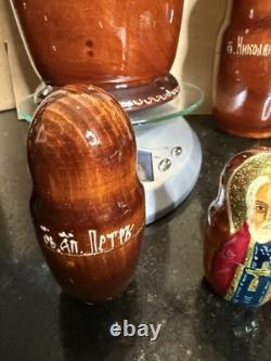 Authentic Russian Nesting Doll Set Signed 10 Pcs 2004