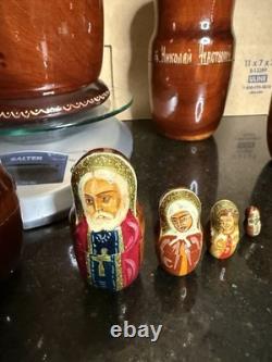 Authentic Russian Nesting Doll Set Signed 10 Pcs 2004