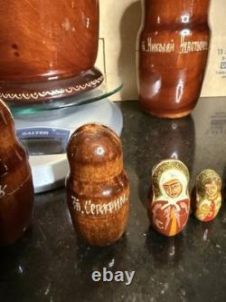 Authentic Russian Nesting Doll Set Signed 10 Pcs 2004