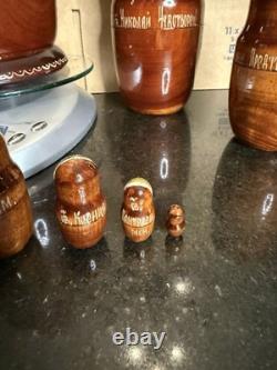 Authentic Russian Nesting Doll Set Signed 10 Pcs 2004
