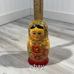 Authentic Russian Nesting Dolls Set Made In USSR