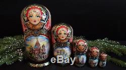 Author's russian matryoshka Red Moscow