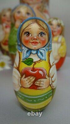 Author's russian matryoshka The kids eat the apples