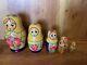 Bepe3ka 5 Doll Russian Nesting Doll Set, Handpainted, Made In Russia