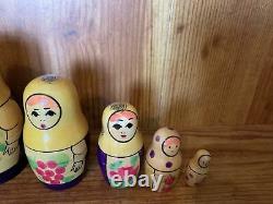 BEPE3KA 5 Doll Russian Nesting Doll Set, Handpainted, Made In Russia