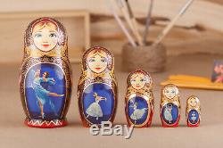 Ballerina doll, Russian nesting dolls, Matryoshka doll, Wooden dolls