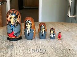 Beatles Russian Nesting Dolls Set of 2 Different New
