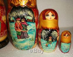 Beautiful Russian Nesting Doll7pc8.25TROIKAGORGEOUSMADE IN RUSSIAWOOD
