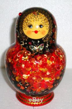 Beautiful Russian Nesting Doll 15pc7GORGEOUSMADE IN RUSSIAWITH A GIFT BAG