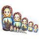 Big Nesting Dolls Moscow Blue. Russian Large Matryoshka Sights Of Moscow M332