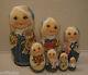 Big Russian Matryoshka Wooden Nesting Dolls 7 Pieces Unique Coloring #3