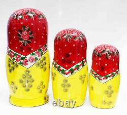 Big Russian Semenov Nesting dolls Matryoshka set 15 pcs. (h=12) Hand painted #8