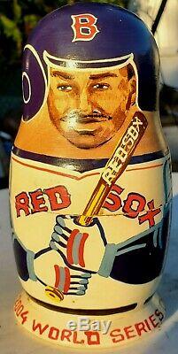 Boston Red Sox Russian Nesting Doll 5-piece Set-2004 World Series Champions
