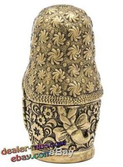 Bronze Solid Brass Pencil Sharpener Russian Nested Doll IronWork