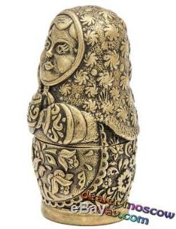 Bronze Solid Brass Pencil Sharpener Russian Nested Doll IronWork