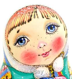 CHRISTMAS MATRYOSHKA CHMELEVA Year of the PIG Children Russian nesting dolls 5
