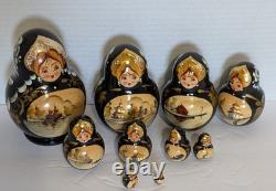 Ceprueb Nocag Russian Nesting Dolls Set Of 10 Hand Signed 5