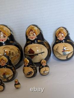 Ceprueb Nocag Russian Nesting Dolls Set Of 10 Hand Signed 5