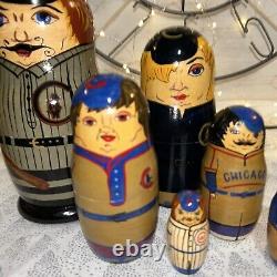 Chicago Cubs MLB Russian Nesting Dolls Cooperstown Collection 8 6 Pce