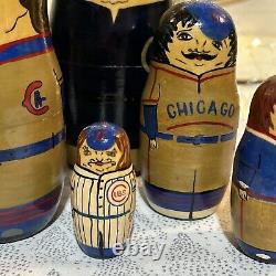 Chicago Cubs MLB Russian Nesting Dolls Cooperstown Collection 8 6 Pce