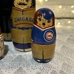 Chicago Cubs MLB Russian Nesting Dolls Cooperstown Collection 8 6 Pce