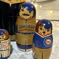 Chicago Cubs MLB Russian Nesting Dolls Cooperstown Collection 8 6 Pce