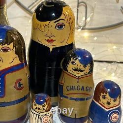 Chicago Cubs MLB Russian Nesting Dolls Cooperstown Collection 8 6 Pce