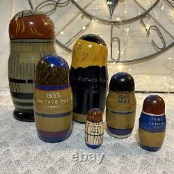 Chicago Cubs MLB Russian Nesting Dolls Cooperstown Collection 8 6 Pce