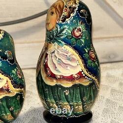 Christmas Evergreen Princess Russian 5 Pce Matryoshka Nesting Doll 6