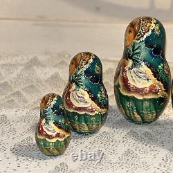 Christmas Evergreen Princess Russian 5 Pce Matryoshka Nesting Doll 6