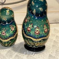 Christmas Evergreen Princess Russian 5 Pce Matryoshka Nesting Doll 6