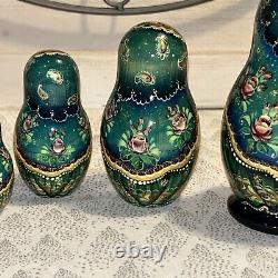 Christmas Evergreen Princess Russian 5 Pce Matryoshka Nesting Doll 6