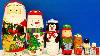Christmas Santa Claus Frosty The Snowman And Ruldolph Stacking Nesting Russian Dolls Toys