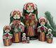 Christmas Style Matryoshka, Russian Nesting Dolls, Babushka